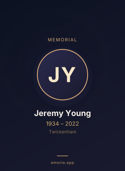 Memorial portrait of Jeremy Young