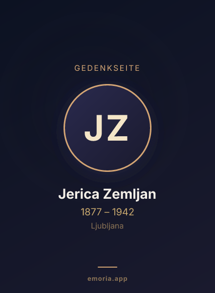 Gedenkportrait von Jerica Zemljan