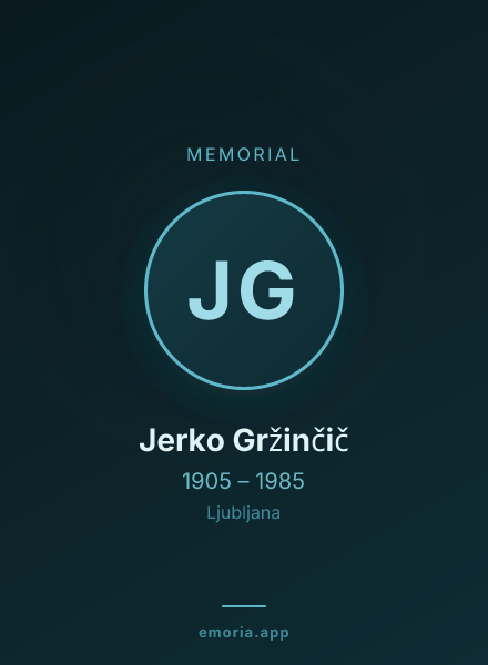 Memorial portrait of Jerko Gržinčič