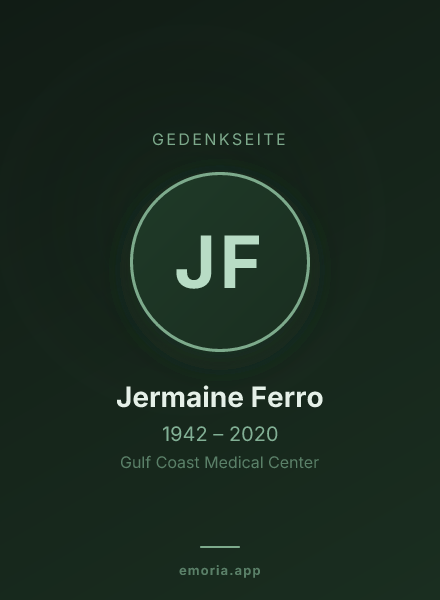 Gedenkportrait von Jermaine Ferro