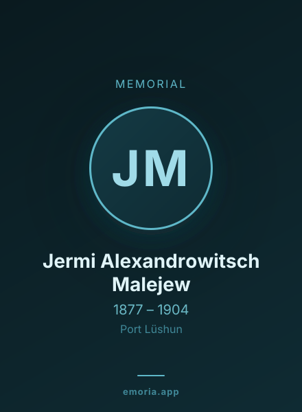Memorial portrait of Jermi Alexandrowitsch Malejew