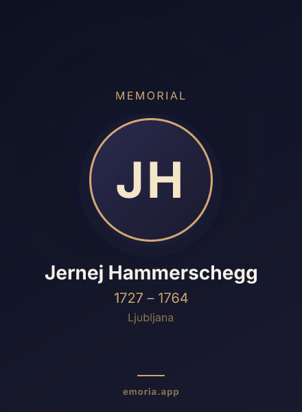 Memorial portrait of Jernej Hammerschegg