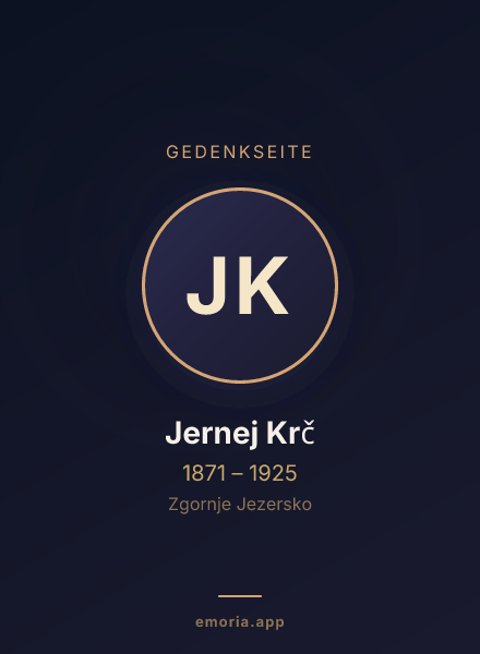 Gedenkportrait von Jernej Krč