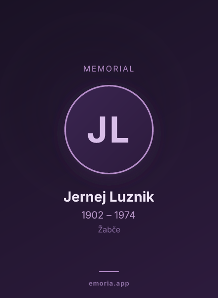 Memorial portrait of Jernej Luznik