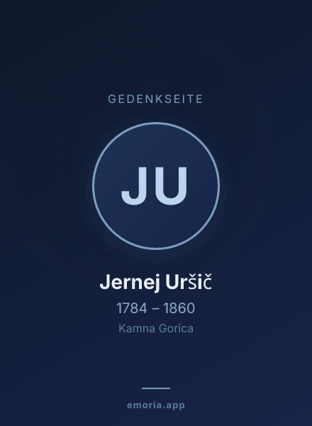 Gedenkportrait von Jernej Uršič