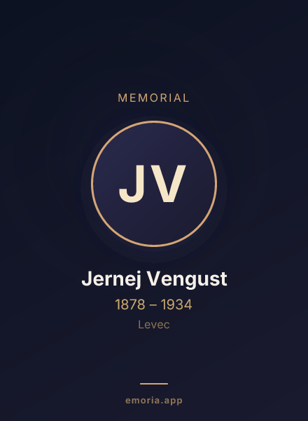 Memorial portrait of Jernej Vengust
