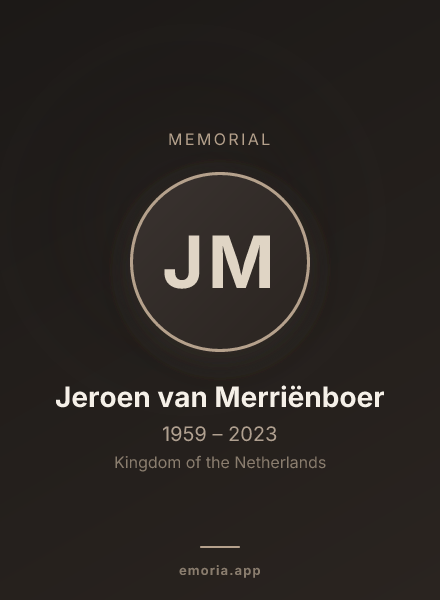 Memorial portrait of Jeroen van Merriënboer