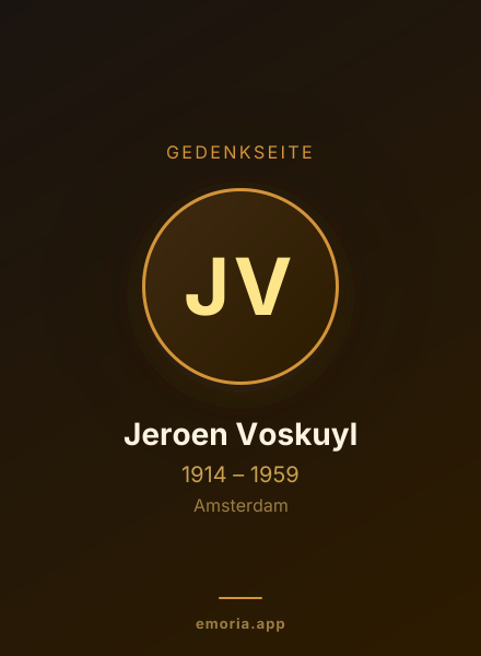 Gedenkportrait von Jeroen Voskuyl