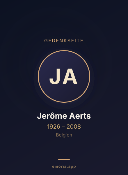 Gedenkportrait von Jerôme Aerts