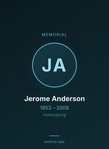 Memorial portrait of Jerome Anderson