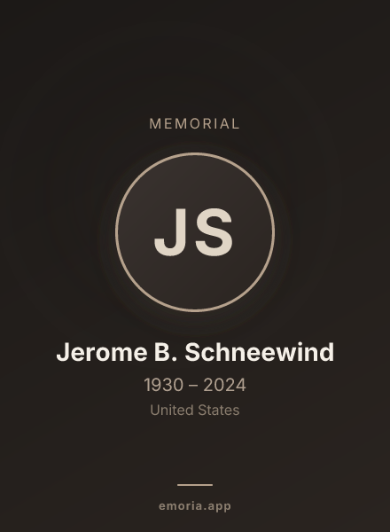 Memorial portrait of Jerome B. Schneewind