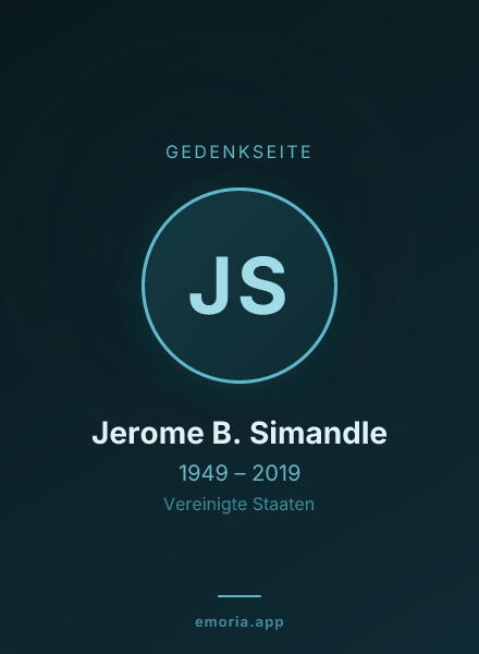 Gedenkportrait von Jerome B. Simandle