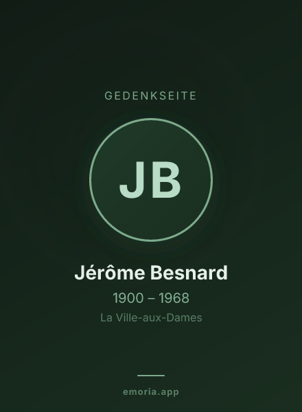 Gedenkportrait von Jérôme Besnard