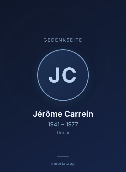 Gedenkportrait von Jérôme Carrein