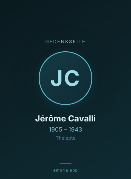 Gedenkportrait von Jérôme Cavalli
