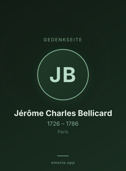 Gedenkportrait von Jérôme Charles Bellicard