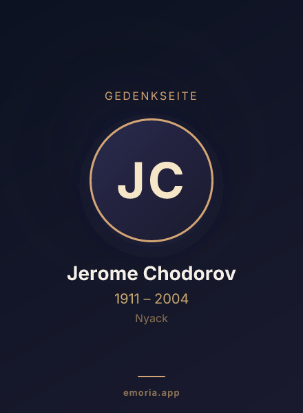 Gedenkportrait von Jerome Chodorov