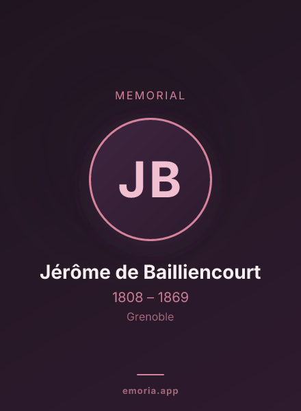 Memorial portrait of Jérôme de Bailliencourt