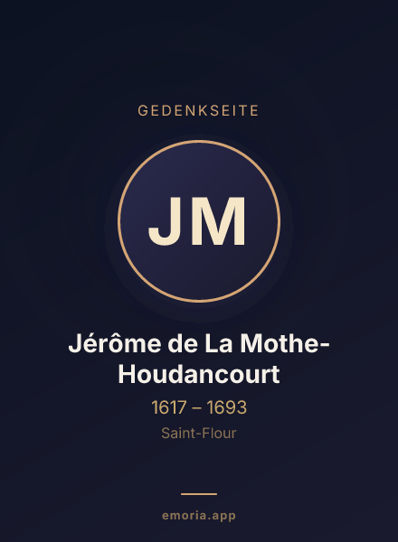 Gedenkportrait von Jérôme de La Mothe-Houdancourt