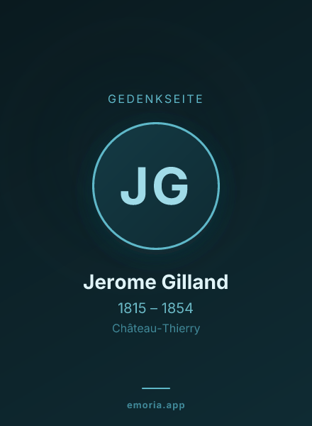 Gedenkportrait von Jerome Gilland