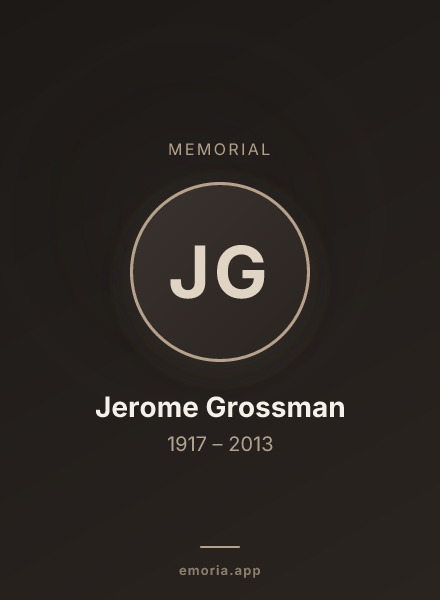 Memorial portrait of Jerome Grossman
