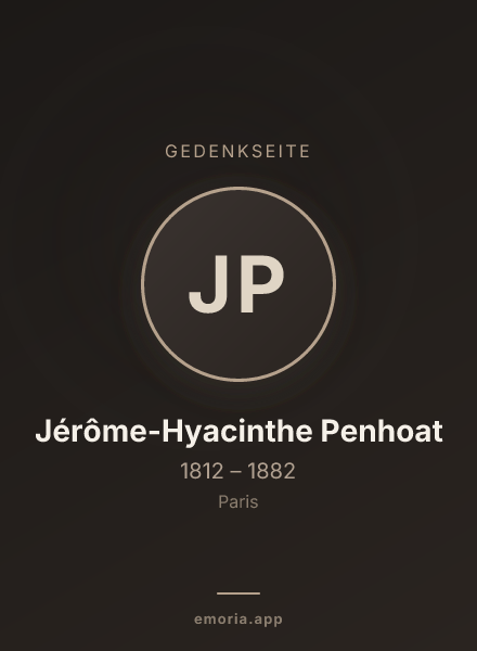 Gedenkportrait von Jérôme-Hyacinthe Penhoat