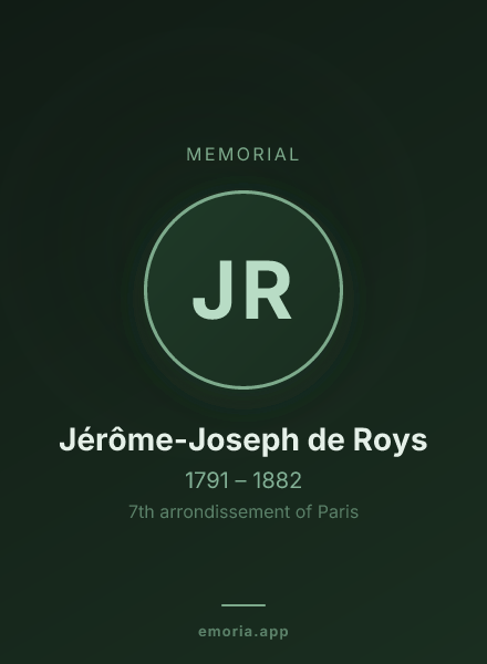 Memorial portrait of Jérôme-Joseph de Roys