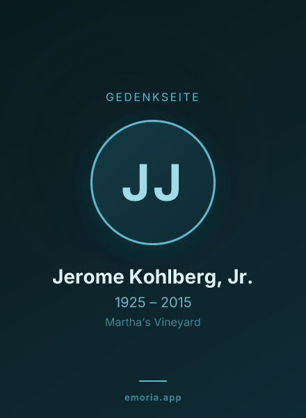 Gedenkportrait von Jerome Kohlberg, Jr.