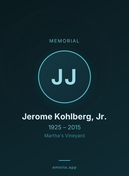 Memorial portrait of Jerome Kohlberg, Jr.