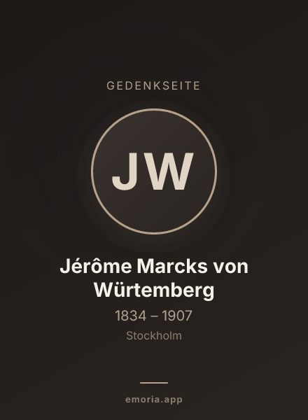 Gedenkportrait von Jérôme Marcks von Würtemberg