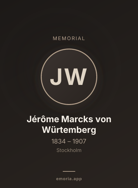 Memorial portrait of Jérôme Marcks von Würtemberg