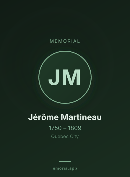 Memorial portrait of Jérôme Martineau