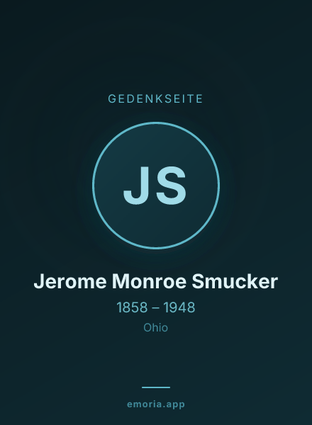 Gedenkportrait von Jerome Monroe Smucker