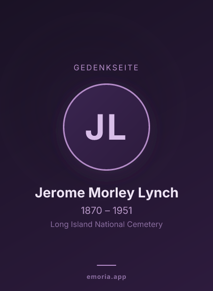 Gedenkportrait von Jerome Morley Lynch