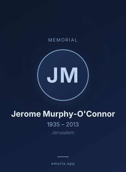 Memorial portrait of Jerome Murphy-O'Connor
