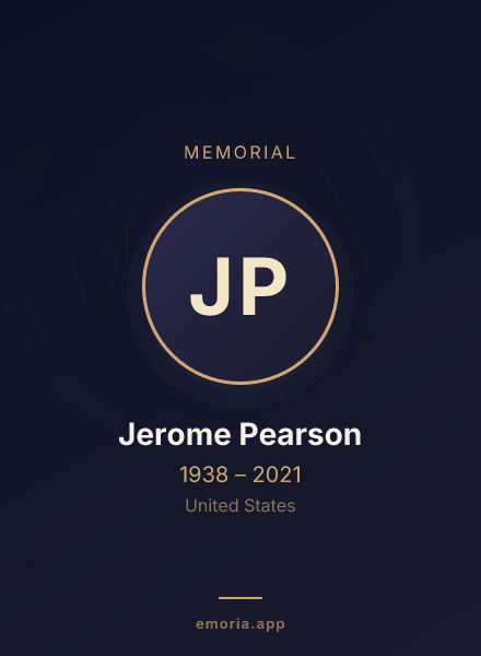 Memorial portrait of Jerome Pearson