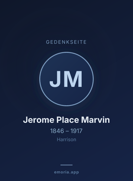 Gedenkportrait von Jerome Place Marvin