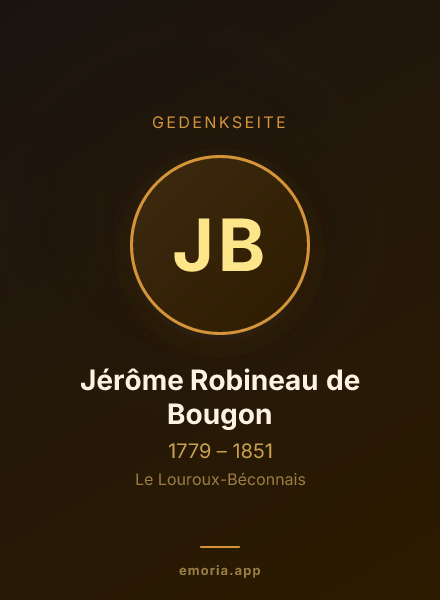 Gedenkportrait von Jérôme Robineau de Bougon