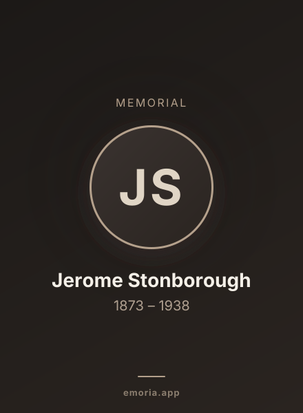 Memorial portrait of Jerome Stonborough