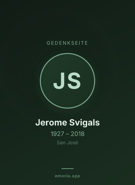 Gedenkportrait von Jerome Svigals