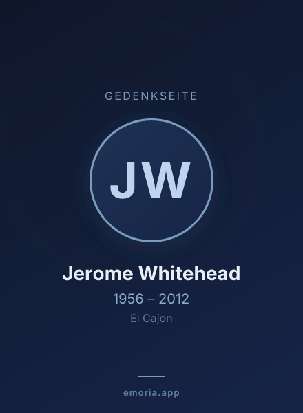 Gedenkportrait von Jerome Whitehead