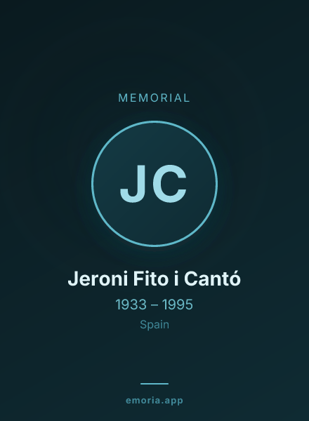 Memorial portrait of Jeroni Fito i Cantó
