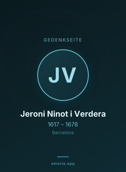 Gedenkportrait von Jeroni Ninot i Verdera