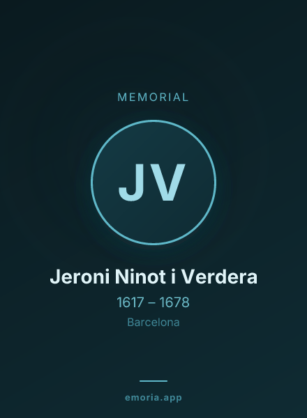 Memorial portrait of Jeroni Ninot i Verdera