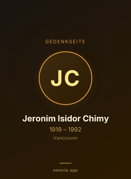 Gedenkportrait von Jeronim Isidor Chimy