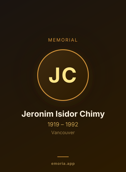 Memorial portrait of Jeronim Isidor Chimy