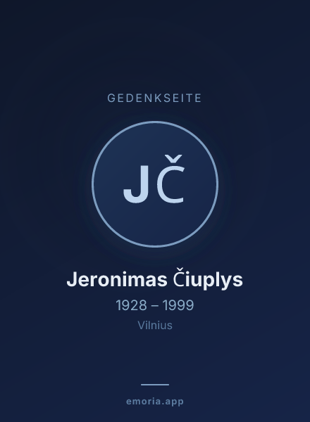 Gedenkportrait von Jeronimas Čiuplys