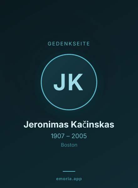 Gedenkportrait von Jeronimas Kačinskas