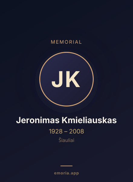 Memorial portrait of Jeronimas Kmieliauskas