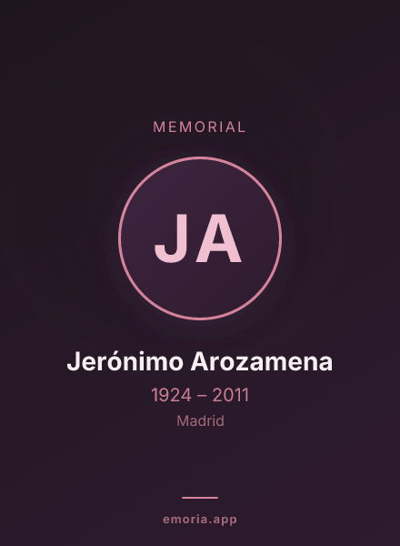 Memorial portrait of Jerónimo Arozamena